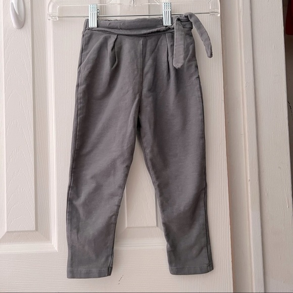 ZARA|BABY Girl|Pants/leggings with belt Size 3-4 years- color grey - Picture 1 of 7
